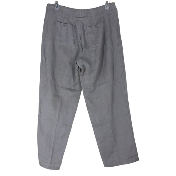 100% Beige Linen Pants, Button Fly, Drawstring Waist, Workshop Andrea Jovine 10 - Picture 2 of 8
